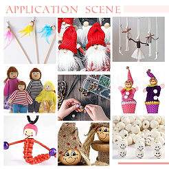 52 шт. 2 вида бусин из натурального дерева WOOD-PH0002-24