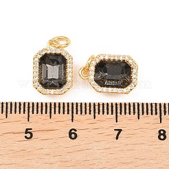 Латунные микро проложить кубического циркония подвески&nbsp;KK-H538-23A-G