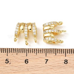 Colgante de circonita cúbica transparente con micro pavé de latón&nbsp;CU-CBA5CB0-06G