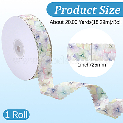1 rouleau de ruban satin polyester imprimé simple face&nbsp;SRIB-CY0001-47A
