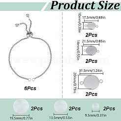 Набор для изготовления браслетов-слайдеров из нержавеющей стали 304 своими руками&nbsp;DIY-GO0002-46