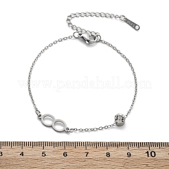 201 браслет-цепочка из нержавеющей стали&nbsp;BJEW-H205-01C-P