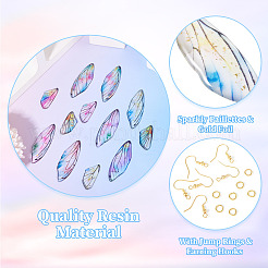 Наборы для изготовления подвесок в виде крыльев из эпоксидной смолы DIY-TA0012-37