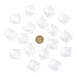 透明なガラスの正方形カボション  透明  30x30x7mm&nbsp;GGLA-A001-30mm