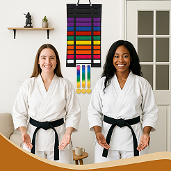 Сумка для хранения поясов для боевых искусств из нетканого материала&nbsp;AJEW-WH0816-355