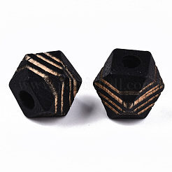 Расписные бусы из натурального дерева WOOD-T021-52B-01