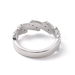 Овальное кольцо на палец с кристаллами и стразами RJEW-D120-04B-P