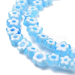 Millefiori a mano fili di perline di vetro&nbsp;LAMP-J035-6mm-59