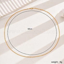 Schlichte Halsketten aus Messing im Singapur-Stil für Damen&nbsp;WX2955-1
