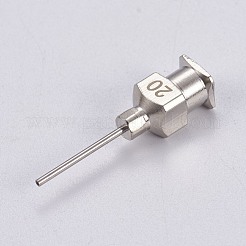 ステンレス鋼流体精密鈍針ディスペンスチップ  ステンレス鋼色  25x6x5.5mm  穴：4mm  ピン：0.8mm&nbsp;TOOL-WH0117-14C