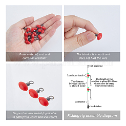 50шт пластиковые рыболовные вертлюжки с крестообразной леской&nbsp;FIND-FH0010-11B