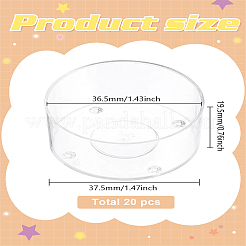 20шт прозрачный пластиковый подсвечник AJEW-LP0001-04