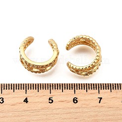 Латунные серьги-манжеты из прозрачного кубического циркония&nbsp;EJEW-F370-17G