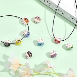 40шт 10 цвета фарфоровые бусины ручной работы PORC-CA0001-11