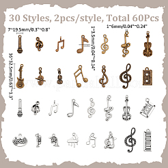 60шт 30 стиля подвески из сплава в тибетском стиле&nbsp;FIND-WR0012-37