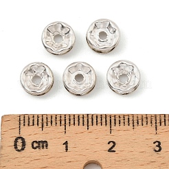 Железные хрустальные бусины-разделители со стразами RB-A009-8MM-S