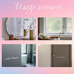 Водонепроницаемые светоотражающие пластиковые зеркальные наклейки DIY-WH0665-002