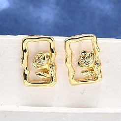 Латунь серьги&nbsp;EJEW-G432-01G