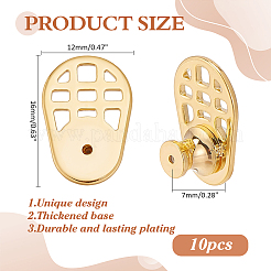 10 шт. Латунные гайки для ушей&nbsp;KK-ME0003-63G