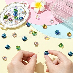 30 шт. гальванические стеклянные подвески&nbsp;EGLA-YW0005-23