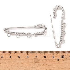 Broschenrohlinge aus eisernen Strass-Sicherheitsnadeln&nbsp;JEWB-E045-01A-P