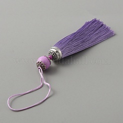 Decorazioni grandi pendenti con nappe in poliestere&nbsp;HJEW-TAC0019-01L