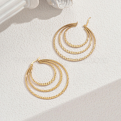 Тройные серьги-кольца из нержавеющей стали ZM0162