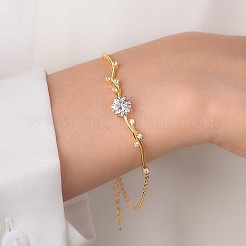 S925 серебряный золотой браслет с цирконием для женщин элегантный минималистский ювелирный подарок LP5226