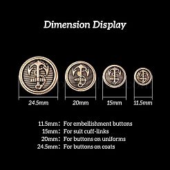 合金シャンクボタン  アンカー付きのフラットラウンド  アンティーク黄金  11.5~24.5x7.5~10.5mm  穴：2mm  40個/箱&nbsp;BUTT-OC0001-01AG