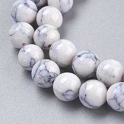 Синтетических нитей бирюзовые бусы X-TURQ-H038-8mm-XXS01