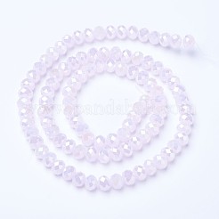 Стеклянные бусины с гальваническим покрытием &nbsp;EGLA-A034-J8mm-B04