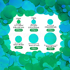 690 шт. 6 стильных переливающихся подвески из ПВХ с пайетками/блестками KY-OC0001-31B
