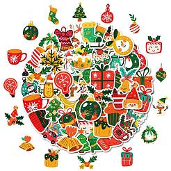 50 autocollant en papier dessin animé sur le thème de Noël&nbsp;DIY-P085-12