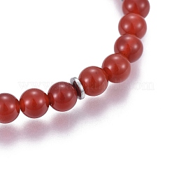 Braccialetti di fascino corniola naturali&nbsp;BJEW-I275-B05