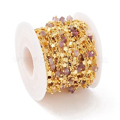 Цепочки из бисера колонны из натурального аметиста CHC-K012-02G-05