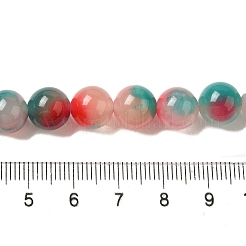 天然染め白翡翠ビーズ連売り  ラウンド  士官候補生ブルー  直径10~10.5mm  穴：1mm  約37個/連  14.76''~14.80''（37.5~37.6センチメートル）&nbsp;G-M402-C04-24