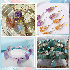 1 нить гальванизированных бусин из натурального кварца&nbsp;G-PA0001-18A