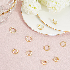 5 piars 5 стиль латунные серьги-кольца с микропаве прозрачные кубические цирконии EJEW-BBC0001-99