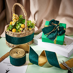 10 ярд односторонней бархатной ленты SRIB-WH0026-10A