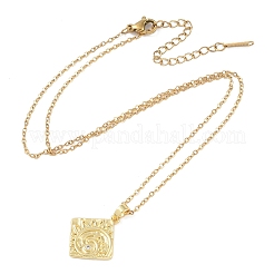201 collane a catena in acciaio inossidabile&nbsp;NJEW-P309-22A-G