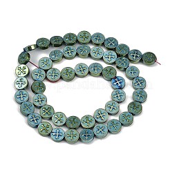 Гальванические нити из синтетических немагнитных гематитовых бусин&nbsp;G-K375-B02