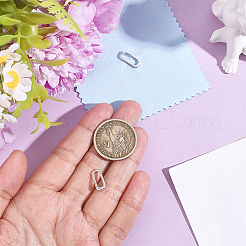 925 Sterling Silber Spring Gate Ringe mit doppelseitigem Wildledergewebe Silber Poliertuch&nbsp;STER-BBC0009-26