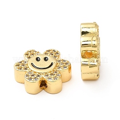 Стойки обшивки латунь кубического циркония бусы KK-M232-01G