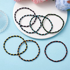 7 шт. браслеты из стеклянных бусин для женщин и мужчин&nbsp;BJEW-MZ00273