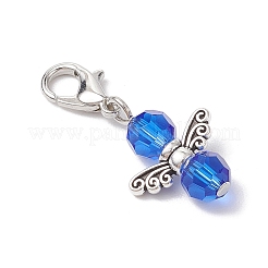 10шт 10-х цветный стеклянный ангел подвесной декор HJEW-JM02817