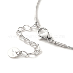 Некорневая вакуумная гальванизация ожерелья из нержавеющей стали 304 в виде змеи NJEW-C045-06C-P