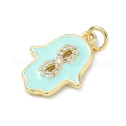 Латунные микро проложить кубического циркония подвески&nbsp;KK-H255-09G-01