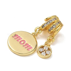 Pendenti in ottone con micro pavé di zirconi trasparenti per la festa della mamma&nbsp;CU-CBA4231-09G