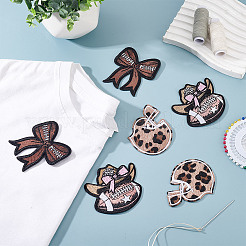 6 шт. 3 стиля полиэстеровой вышивки пришивные аппликации PATC-FG0002-63