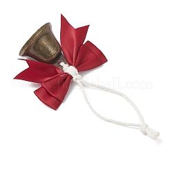 Подвесные украшения из полиэфирного банта и железного колокольчика&nbsp;HJEW-JM04362-01